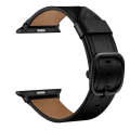 Leather Watch Band For Apple Watch Series 9&8&7 41mm / SE 3&SE 2&6&SE&5&4 40mm / 3&2&1 38mm(Black)