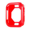 Eight Sides Candy Colors TPU Shockproof Protective Case For Apple Watch Series 8 / 7 41mm(Red)