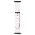Leather Watch Band For Apple Watch Series 9&8&7 41mm / SE 3&SE 2&6&SE&5&4 40mm / 3&2&1 38mm(White)