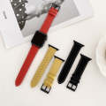 Oil Edge Bright Surface Leather Watch Band For Apple Watch Series 9&8&7 41mm / SE 3&SE 2&6&SE&5&4...