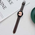 For Samsung Galaxy Watch4 40mm / 44mm Sewing Leather Strap Watch Band(Dark Brown)