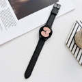 For Samsung Galaxy Watch4 40mm / 44mm Lychee Texture Leather Strap Watch Band(Black)