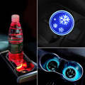 Car AcrylicColorful USB Charger Water Cup Groove LED Atmosphere Light(Snowflake)