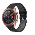 For Samsung Galaxy Watch 3 45mm Three Row Holes Silicone Watch Band(Black Grey)