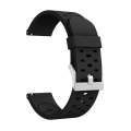 For Samsung Galaxy Watch 3 45mm Three Row Holes Silicone Watch Band(Black)