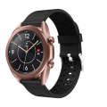 For Samsung Galaxy Watch 3 45mm Three Row Holes Silicone Watch Band(Black)