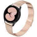 For Samsung Galaxy Watch4 40mm Double Safety Buckle Steel Watch Band(Rose Gold)