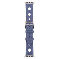 PU Silver Buckle Watch Band For Apple Watch Series 9&8&7 41mm / SE 3&SE 2&6&SE&5&4 40mm / 3&2&1 3...