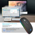 HXSJ M103FG 1600dpi Adjustable 2.4G + Bluetooth RGB Light Wireless Mouse(Black)