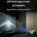 Q96 E300 Intelligent Portable HD 4K Projector, UK Plug, Specification: Phone Screen Version(White)