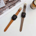 Leather Strap For Apple Watch Series 9&8&7 41mm / SE 3&SE 2&6&SE&5&4 40mm / 3&2&1 38mm(Black)