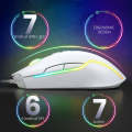 ONIKUMA CW905 RGB Lighting Wired Mouse(White)