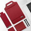 13 inch Multifunctional Mouse Pad Stand Handheld Laptop Bag(Red)