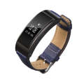 For Huawei Band 3 Smart Bracelet Leather Watch Band(Navy Blue)