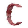 For Huawei B3 Oil Wax Leather Watch Band(Big Red)