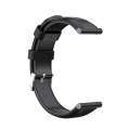 For Huawei B3 Oil Wax Leather Watch Band(Black)