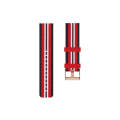 For Huawei B5 Nylon Watch Band(Black Red)
