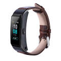 For Huawei B5 Bamboo Leather Watch Band(Coffee)