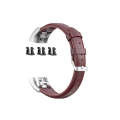 For Huawei Band 3 & 4 Pro Oil wax Leather Watch Band(Crimson)