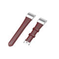 For Huawei Band 3 & 4 Pro Oil wax Leather Watch Band(Crimson)