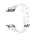 For Garmin Fenix 6S / Fenix 7S Oil Wax Calfskin Leather Watch Band(White)