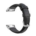 For Garmin Fenix 6S / Fenix 7S Oil Wax Calfskin Leather Watch Band(Black)