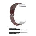For Garmin Fenix 6S / Fenix 7S Oil Wax Calfskin Leather Watch Band(Brown)