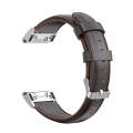 For Garmin Fenix 6X / Fenix 7X Quick Release Oil wax Calfskin Leather Watch Band(Coffee)