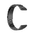 For Garmin Fenix 5 Stainless Steel Watch Band(Black)