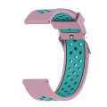 For Garmin Forerunner 245 Two-tone Strap(Pink + Teal)