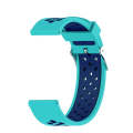 For Garmin Forerunner 245 Two-tone Strap(Duck + Blue)