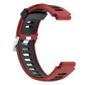 For Garmin Forerunner 735 XT Two-tone Silicone Watch Band(Red + Black)