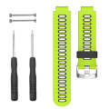 For Garmin Forerunner 735 XT Two-tone Silicone Watch Band(Lime + Black)