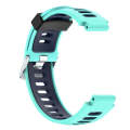 For Garmin Forerunner 735 XT Two-tone Silicone Watch Band(Duck + Blue)