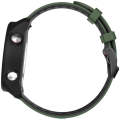For Garmin Forerunner 245 Two-tone Silicone Watch Band(Army Green + Black)