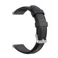 For Garmin Forerunner 245 Oil Wax Calfskin Leather Watch Band(Black)