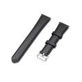 For Garmin Forerunner 245 Oil Wax Calfskin Leather Watch Band(Black)