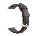 For Garmin Forerunner 245 Oil Wax Calfskin Leather Watch Band(Coffee)