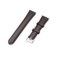For Garmin Forerunner 245 Oil Wax Calfskin Leather Watch Band(Coffee)