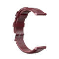 For Garmin Forerunner 245 Oil Wax Calfskin Leather Watch Band(Crimson)