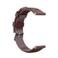 For Garmin Forerunner 245 Oil Wax Calfskin Leather Watch Band(Brown)