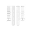 For Garmin Vivoactive 4S Small Plaid Silicone Watch Band(White)