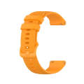 For Garmin Vivoactive 4S Small Plaid Silicone Watch Band( Orange)