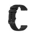 For Garmin Vivoactive 4S Small Plaid Silicone Watch Band(Black)