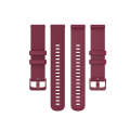 For Garmin Vivoactive 4S Small Plaid Silicone Watch Band(Red Wine)