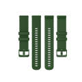 For Garmin Vivoactive 4S Small Plaid Silicone Watch Band(Army Green)