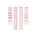 For Garmin Vivoactive 4S Small Plaid Silicone Watch Band(Rose Pink)