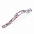 For Garmin Vivofit 4 Gloss & Color Integrated Silicone Watch Band(Stick Flower)