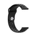 For Galaxy SM R800 46mm Silicone Breathable Watch Band(Black)