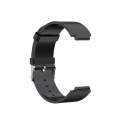 For Huami Amazfit Leather Watch Band(Black)